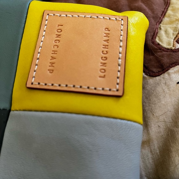 Longchamp Leather Crossbody Bag With Multi Colored Patches - Picture 14 of 16